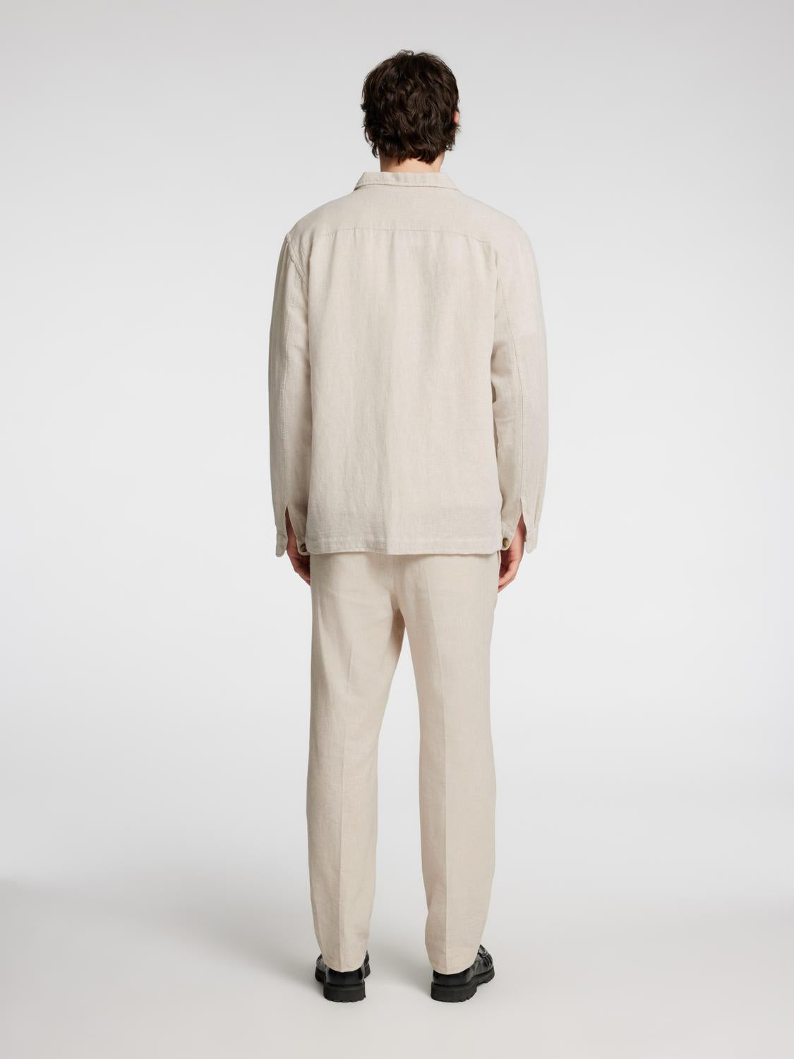 Leroy Lin Overshirt - Beige/ Pure Cashmere