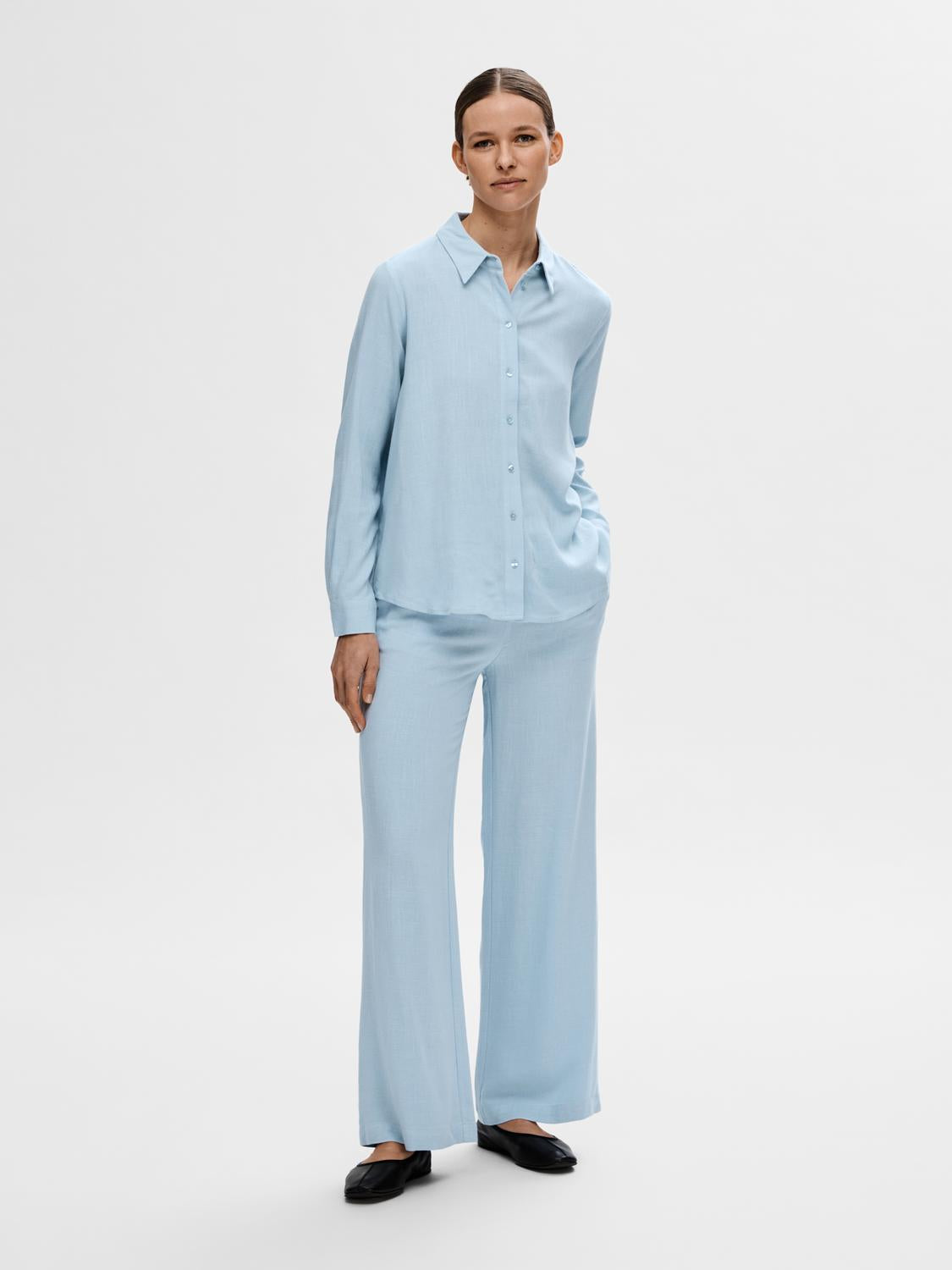Viva lin skjorte - Blå/ Cashmere Blue