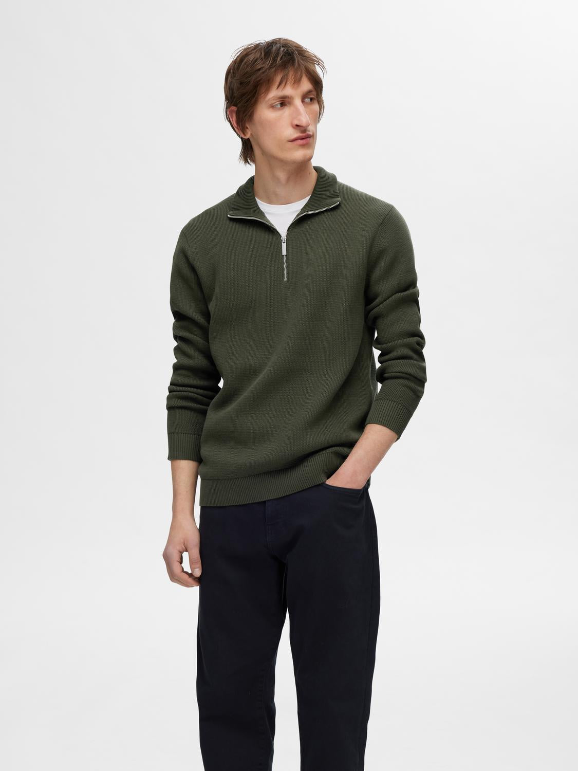 Dane Half-Zip Genser - Grønn/ Forest Night