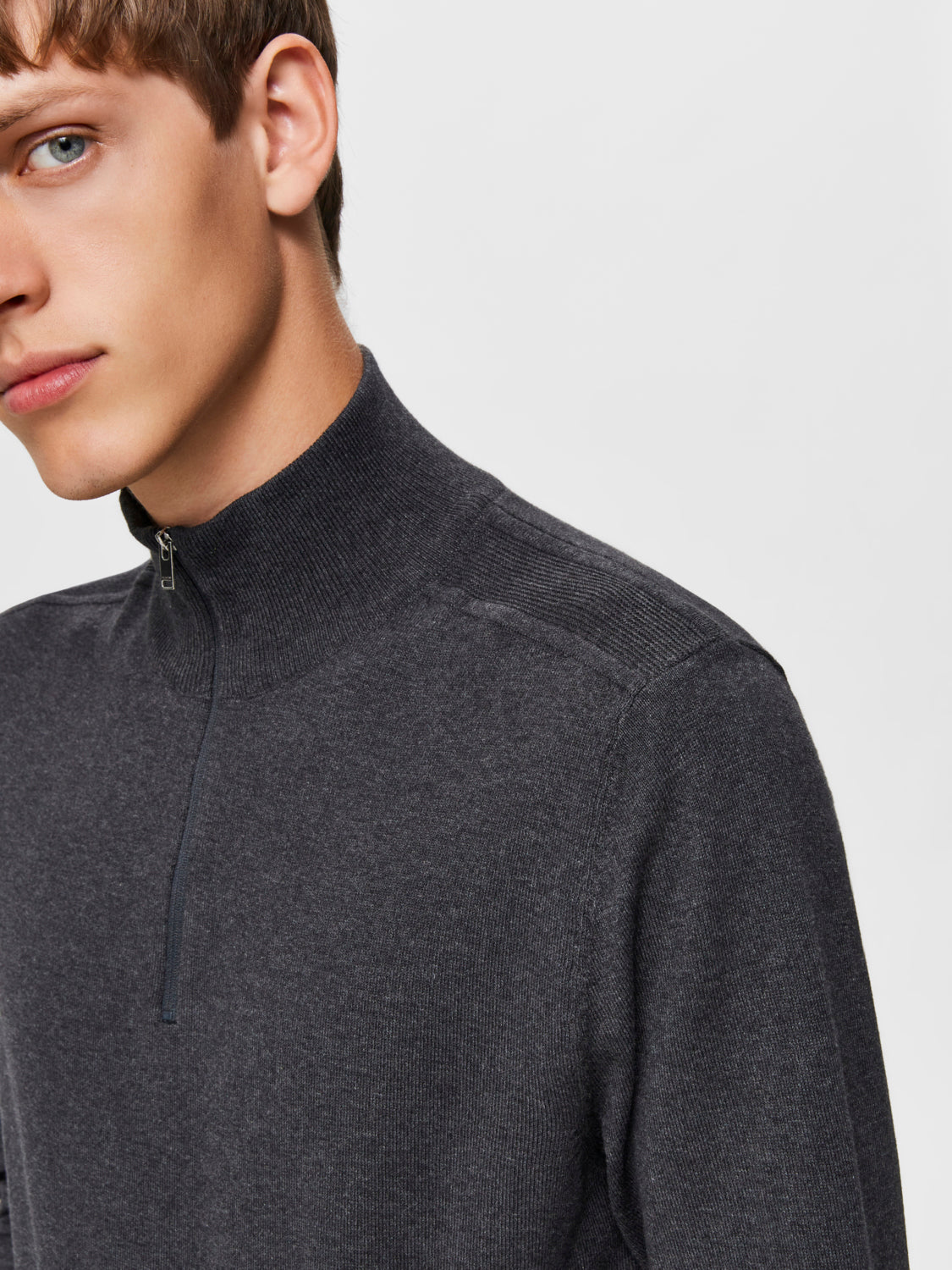 Berg Half Zip Genser - Grå/ Antracit