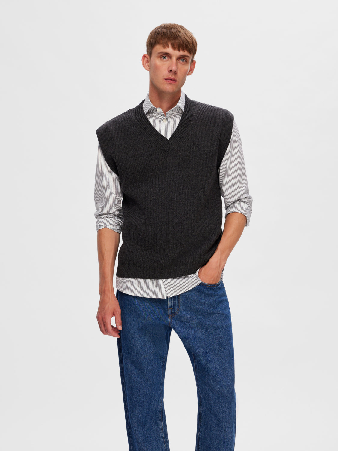 Ronn ullvest - Grå/ Charcoal Gray