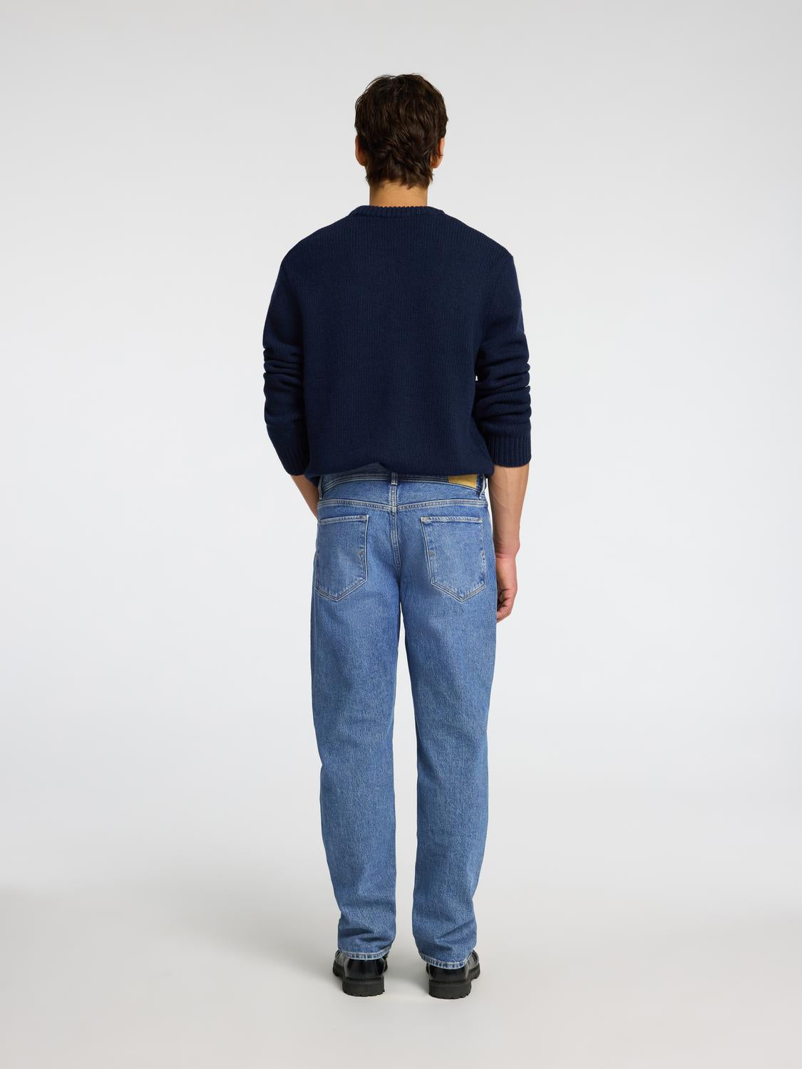 Straight Jeans - Blå/ Medium Blue Denim