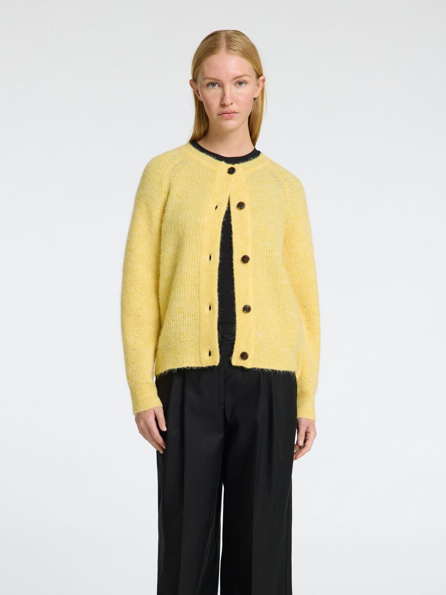 Lulu Strikket Cardigan - Gul/ Sundress