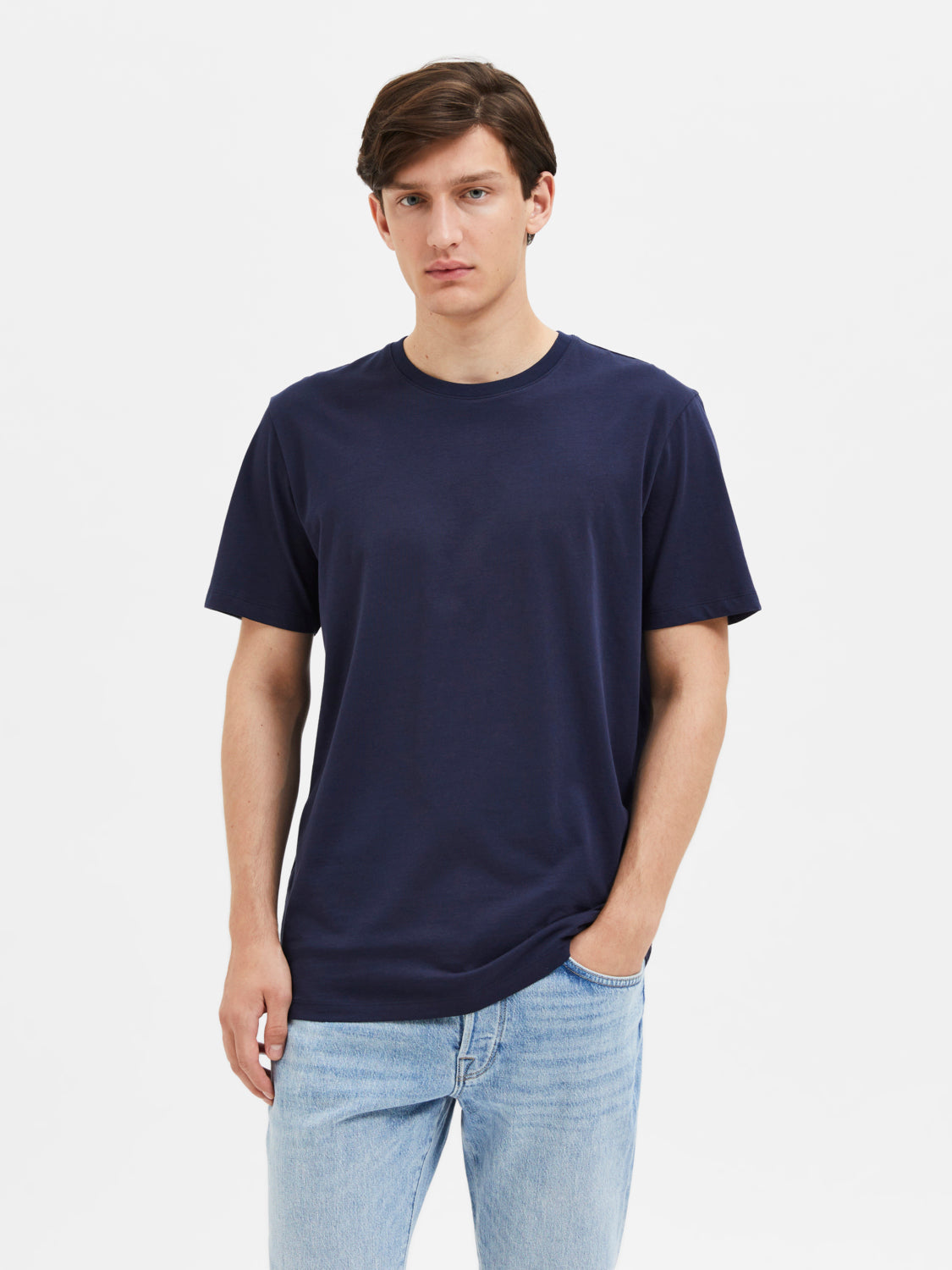 SELECTED HOMME - ASPEN T-Shirt - Navy Blazer