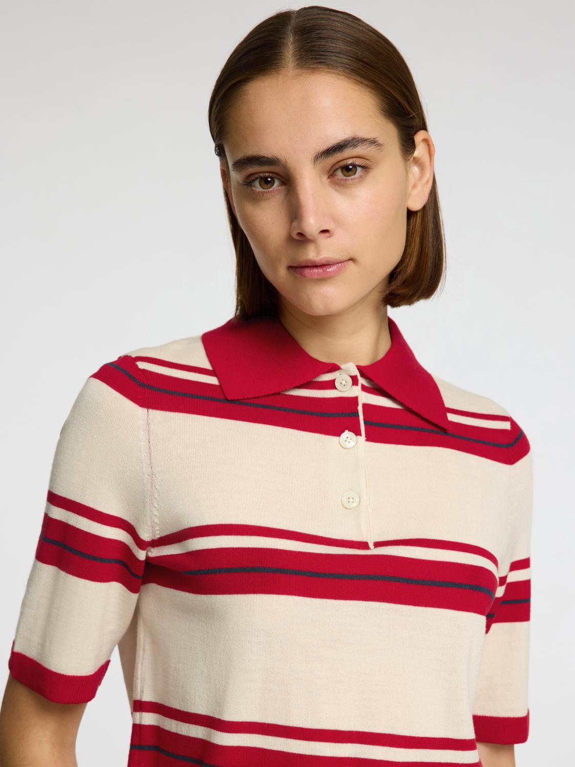 Thea Strikket Merino Genser - Beige/ Birch