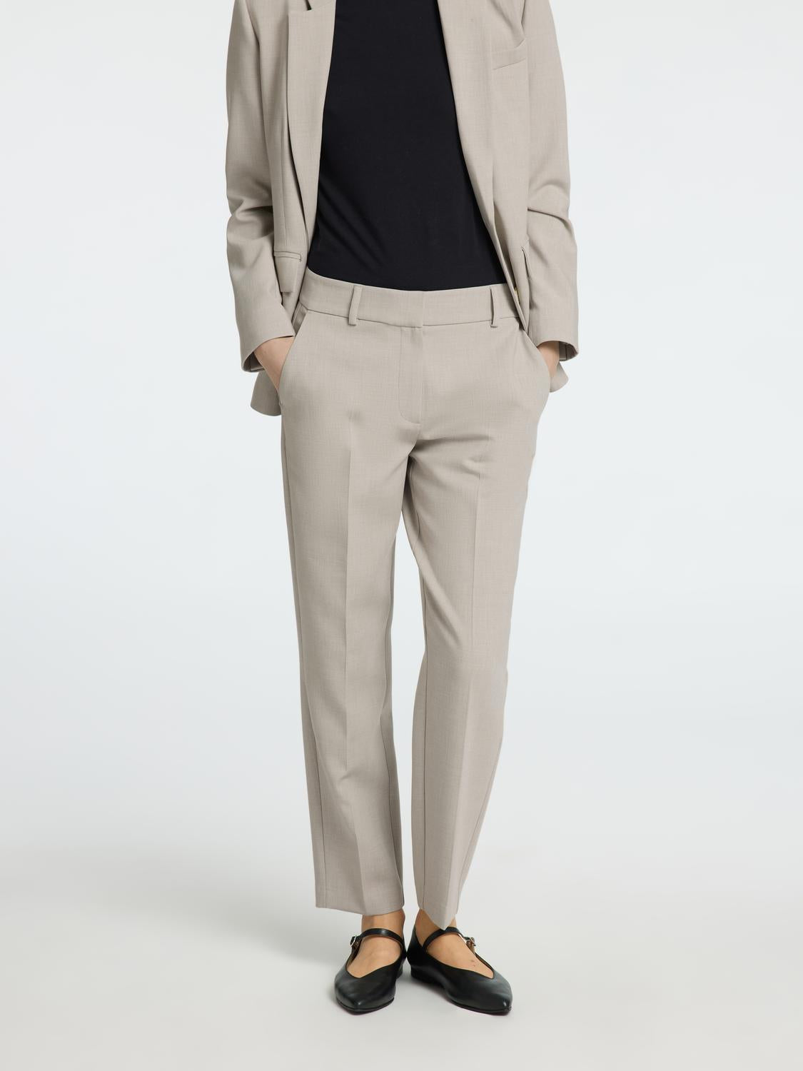 Rita Ria Dressbukser - Beige/ Island Fossil