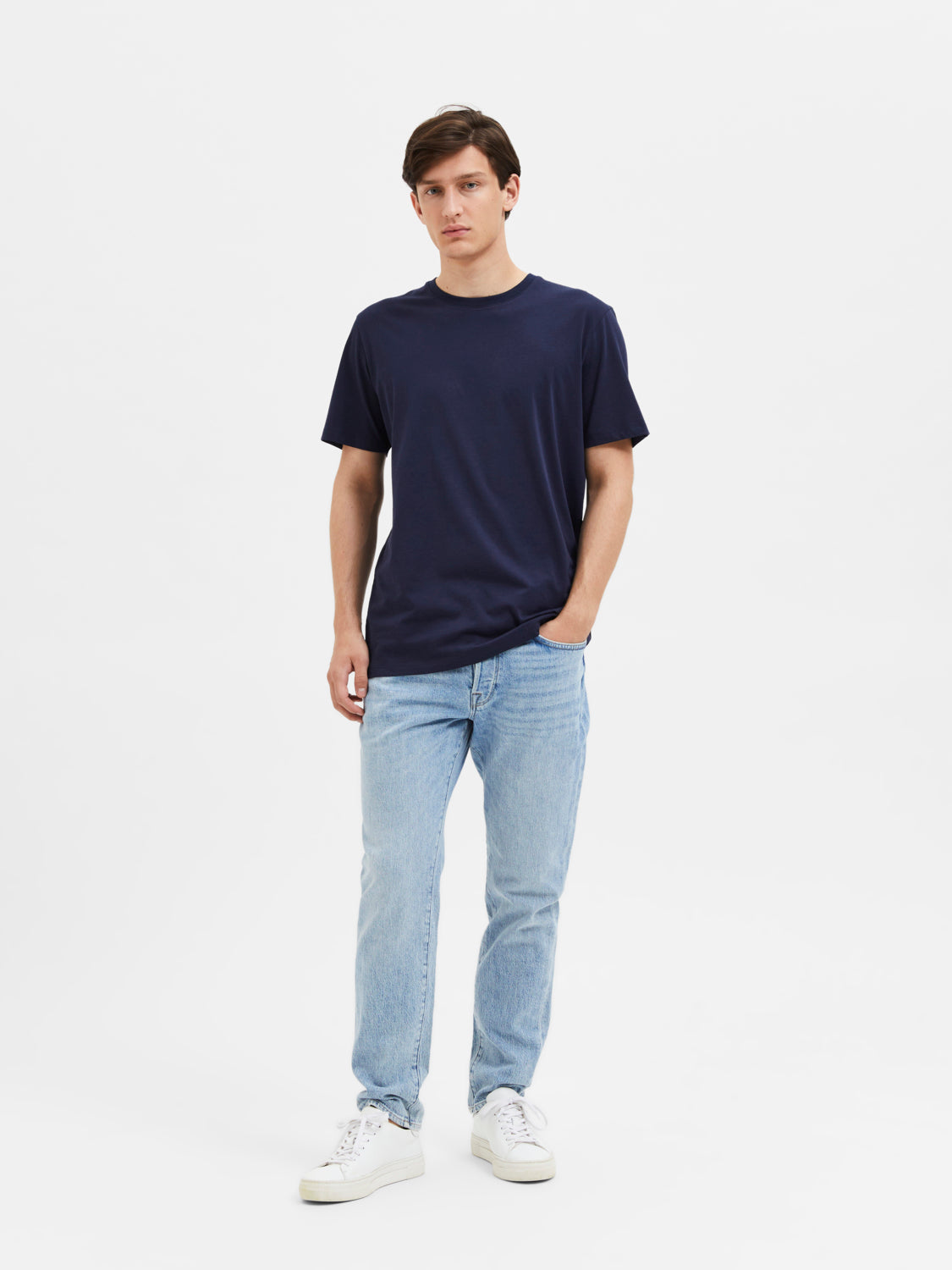 SELECTED HOMME - ASPEN T-Shirt - Navy Blazer