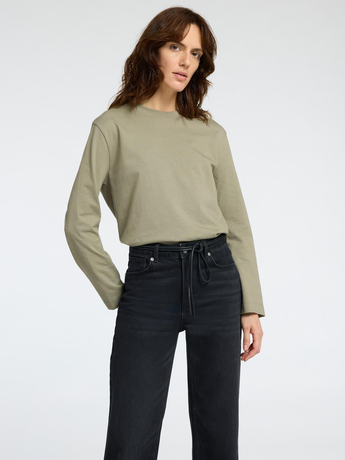 Essential LS Boxy T-Shirt - Vetiver