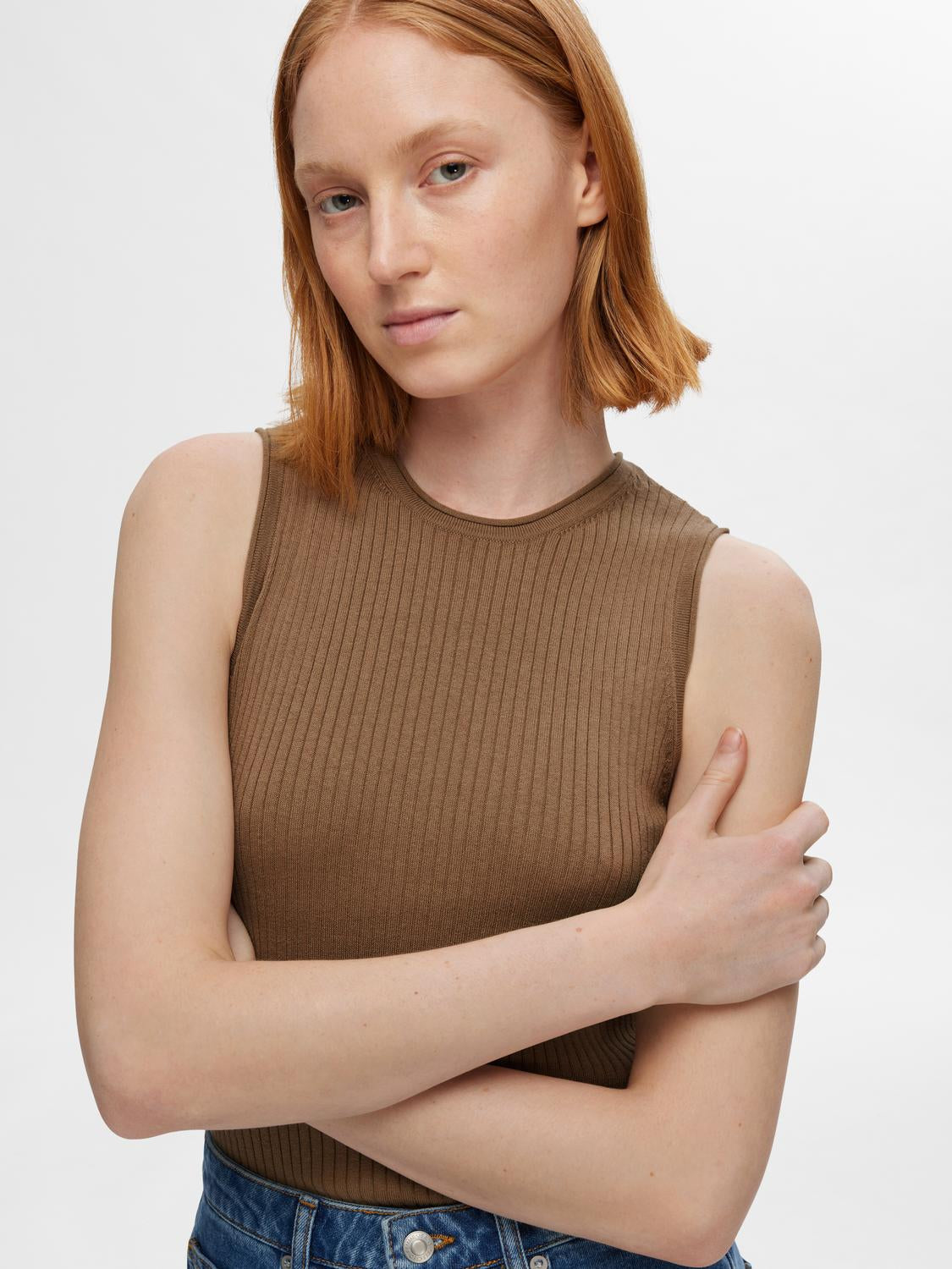 Lydia Tank Topp - Brun/ Coca Mocha