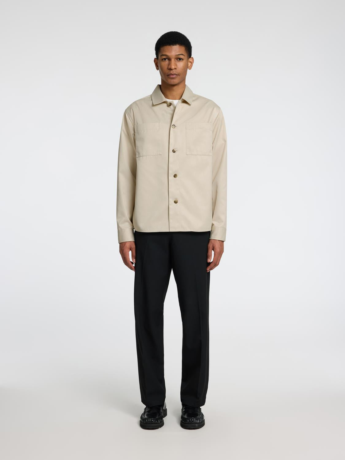 Scott Skjorte Jakke - Beige/ Oatmeal