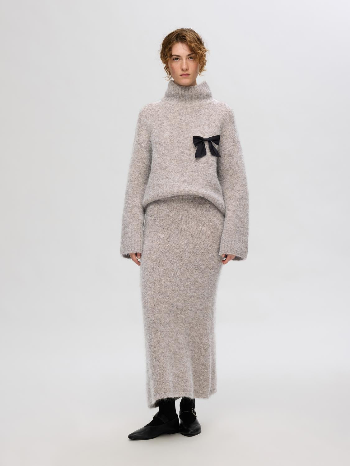 Gabella Strikket Skjørt - Grå/ Steel Gray
