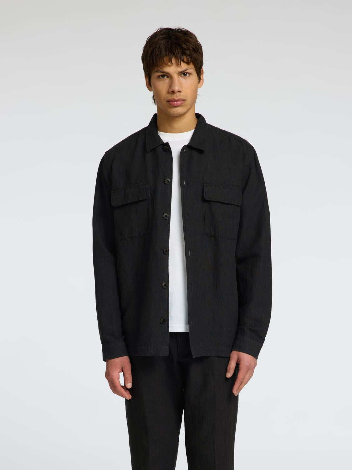Leroy Lin Overshirt - Sort/ Black