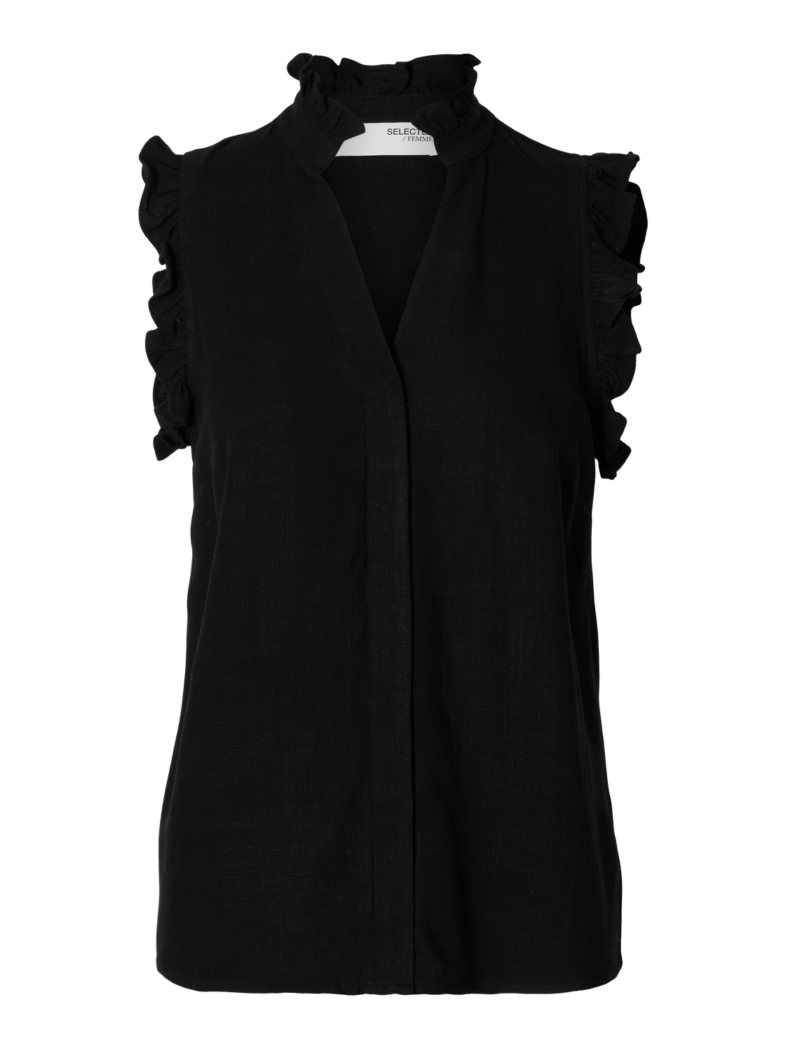 Viva Sun Ruffle Topp - Sort/ Black