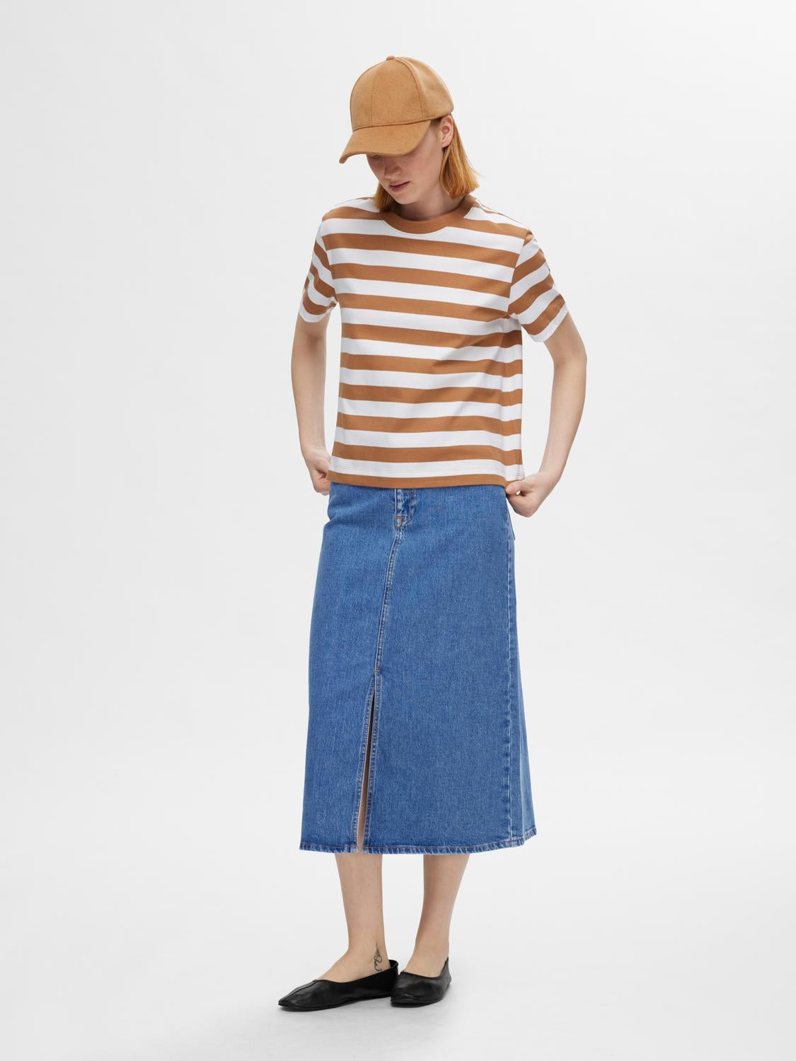 Krista Gerda Denim Skjørt - Blå/ Medium Blue Denim