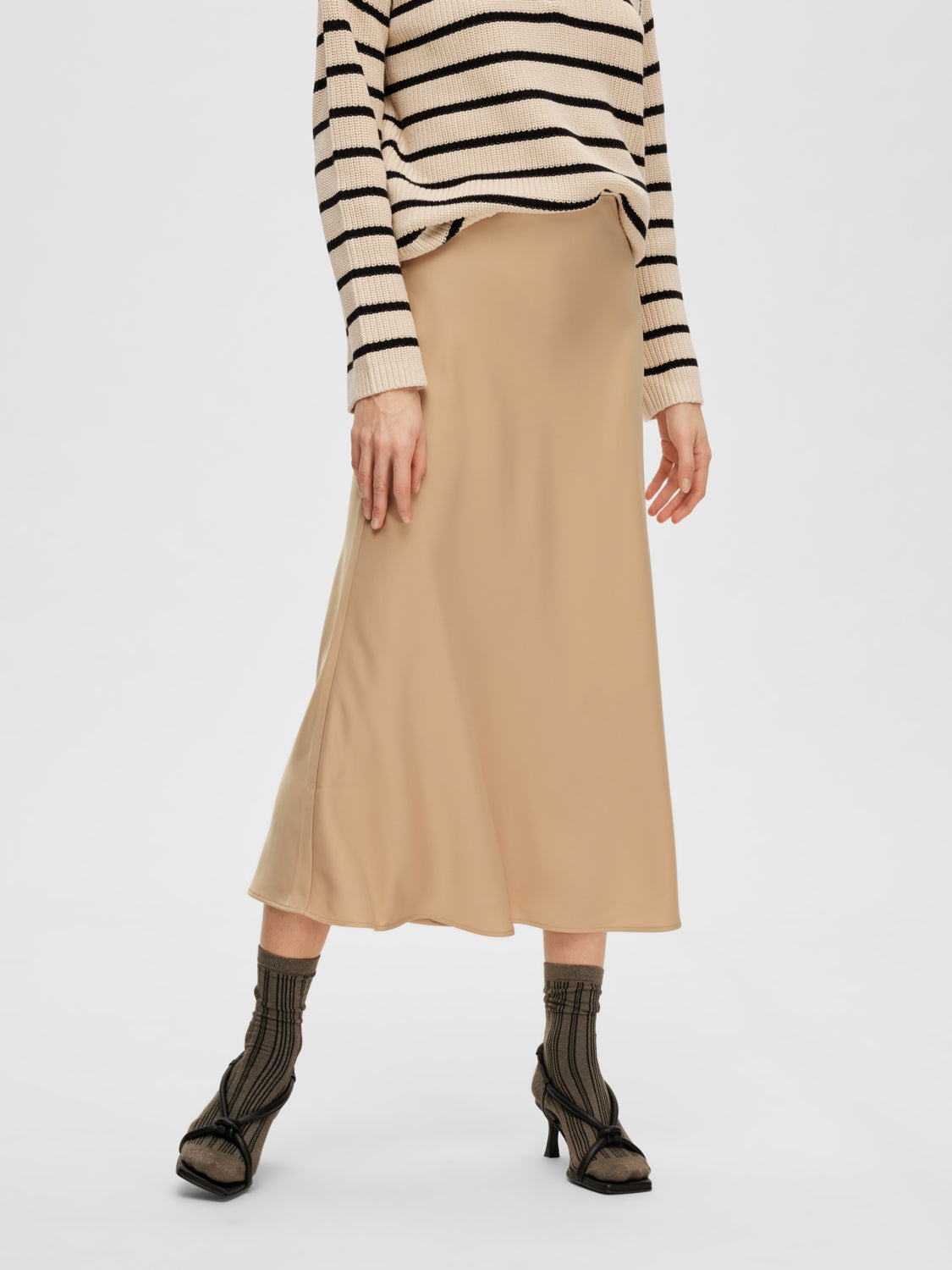 Lena langt Skjørt - Beige