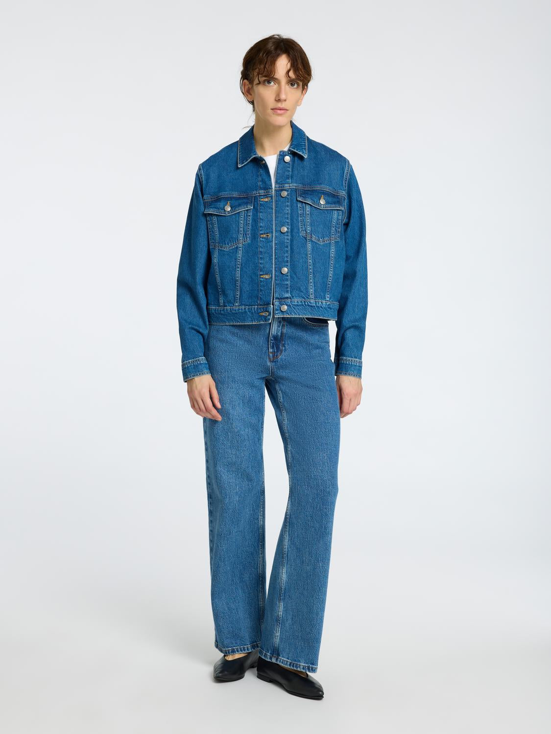 Cena Denim Jakke - Blå/ Medium Blue Denim