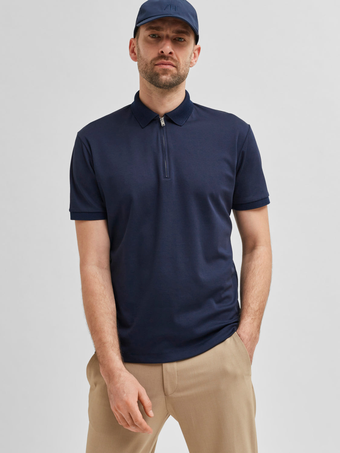 Fave Zipper Polo Skjorte - Blå/Sky Captain