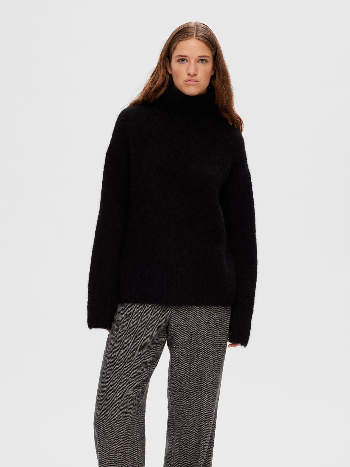 Gabella Strikket Genser - Sort/ Black