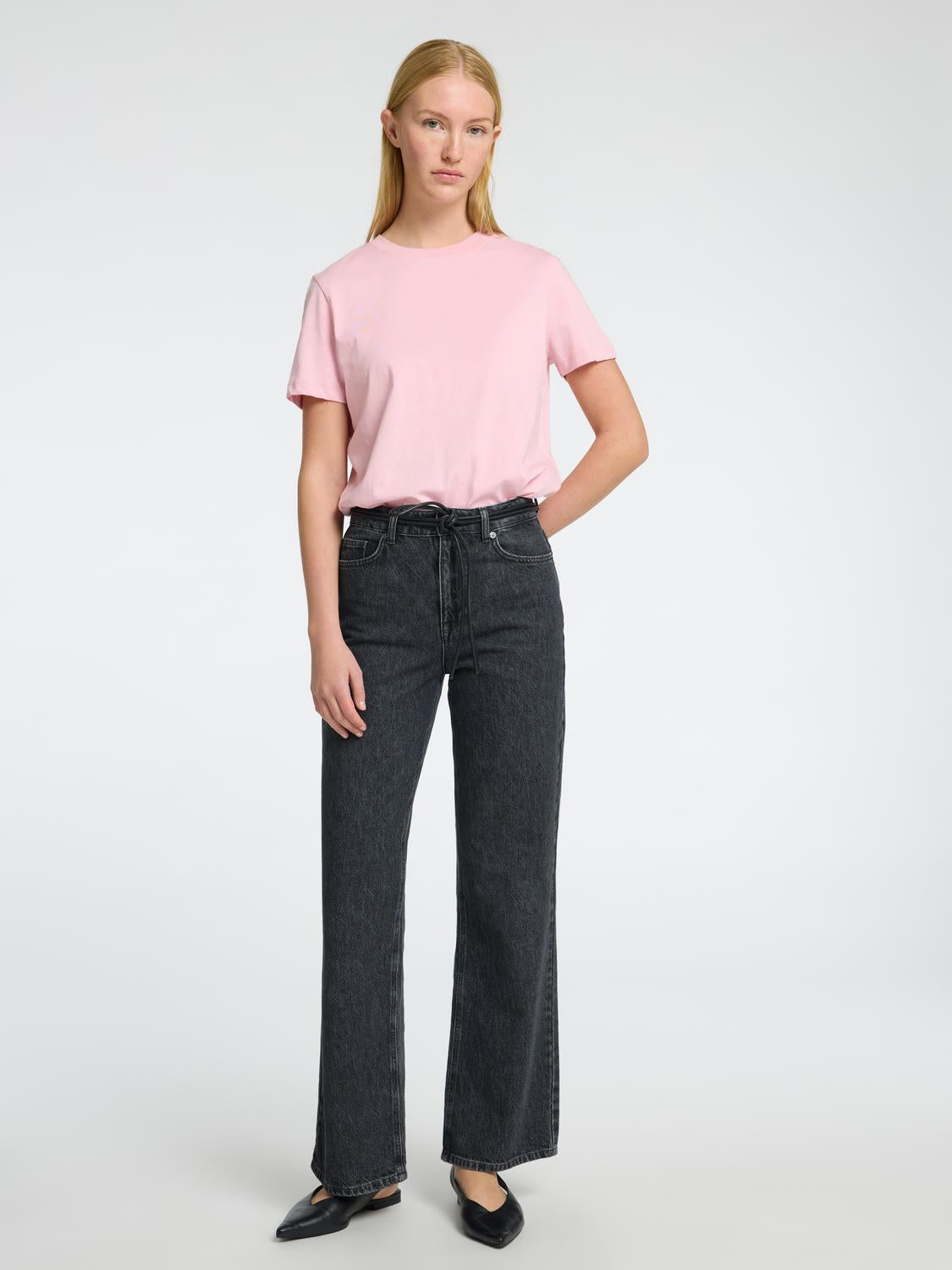 My Essential  O-Neck T-Shirt - Rosa/ Bleached Mauve