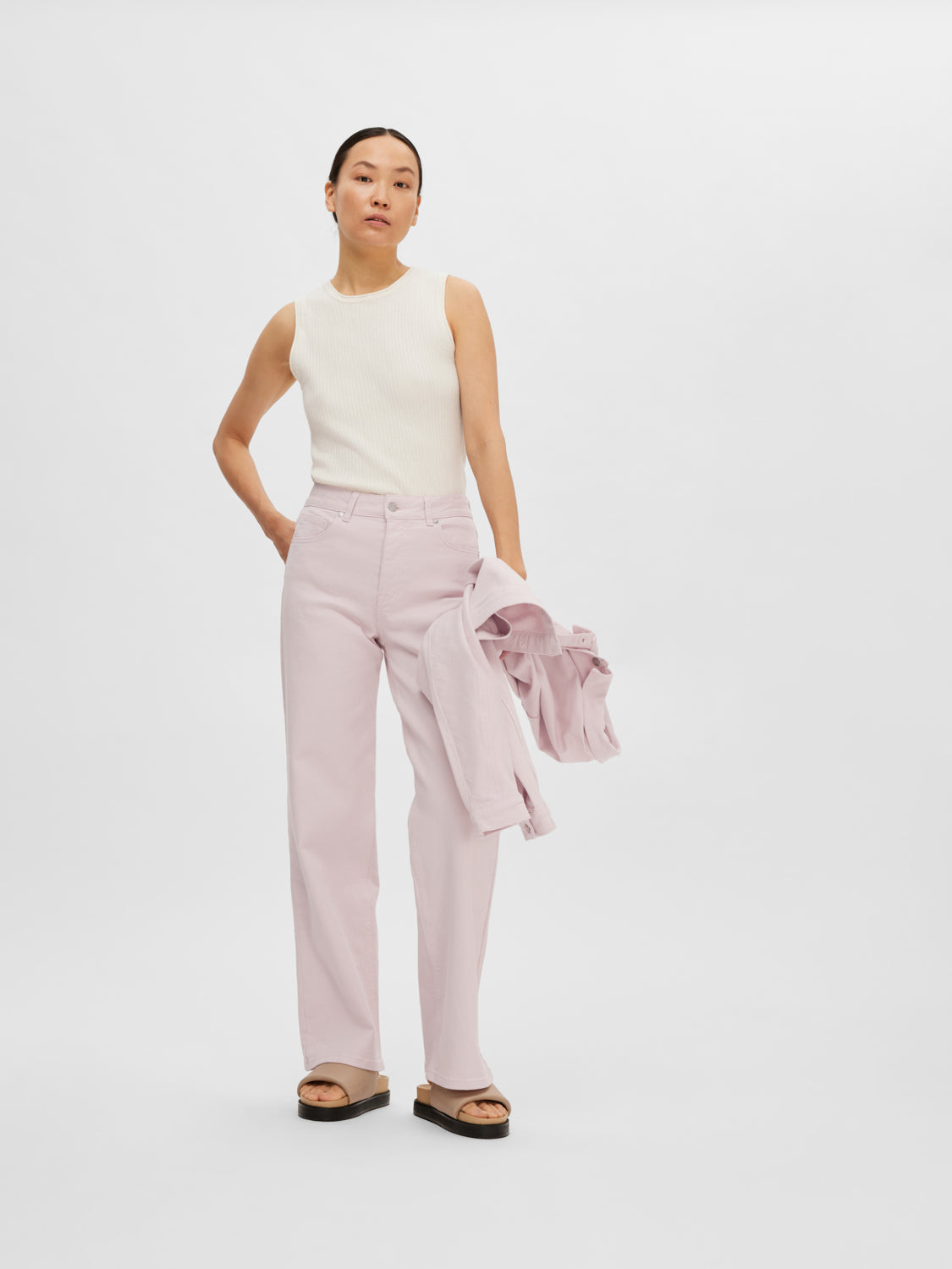 Lydia Tank Topp - Beige/ Birch