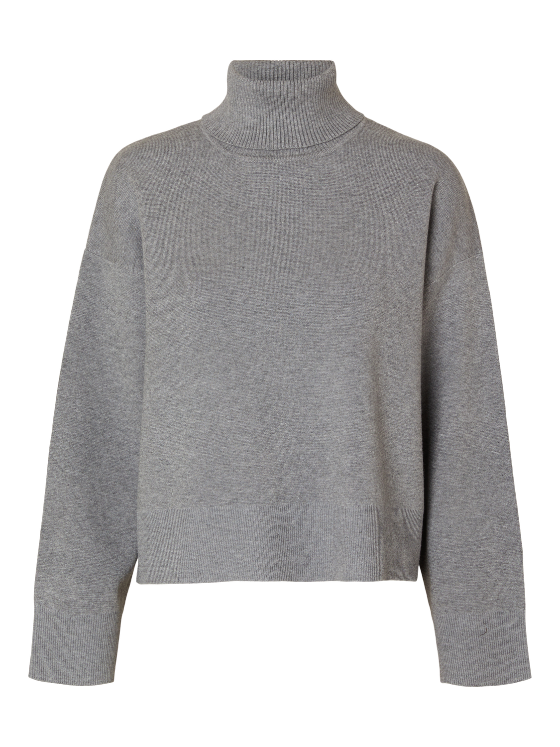 Kamma Genser med høy hals - Grå/ Medium Grey Melange
