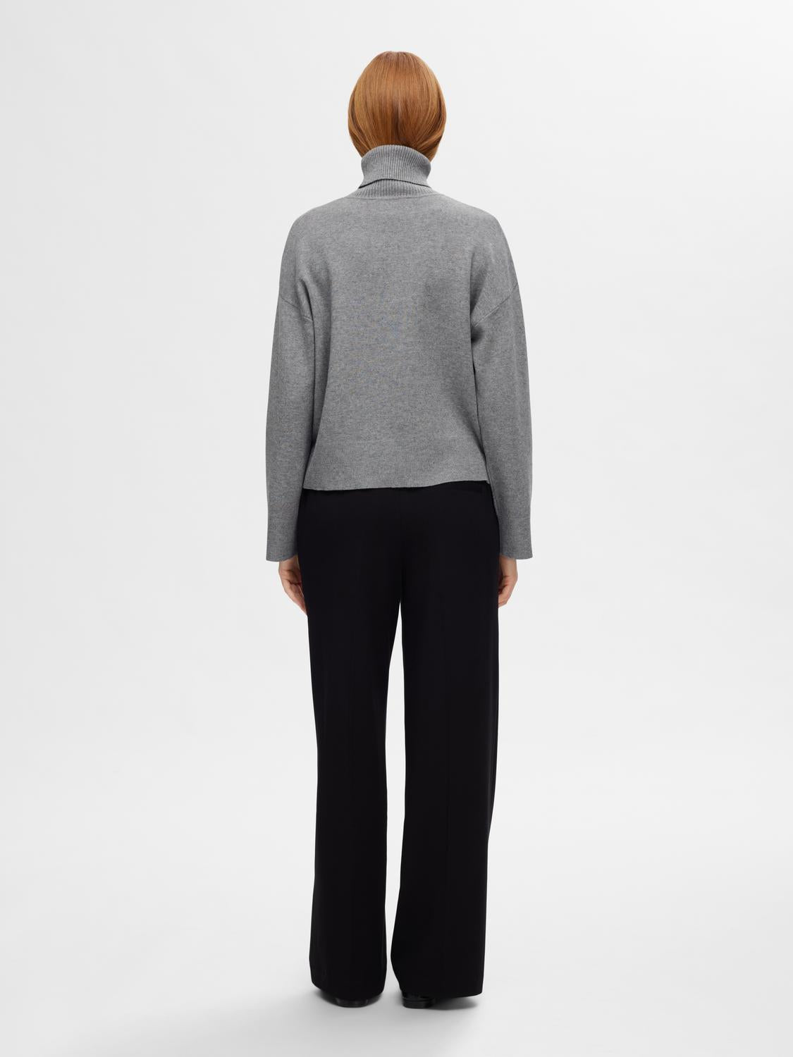 Kamma Genser med høy hals - Grå/ Medium Grey Melange