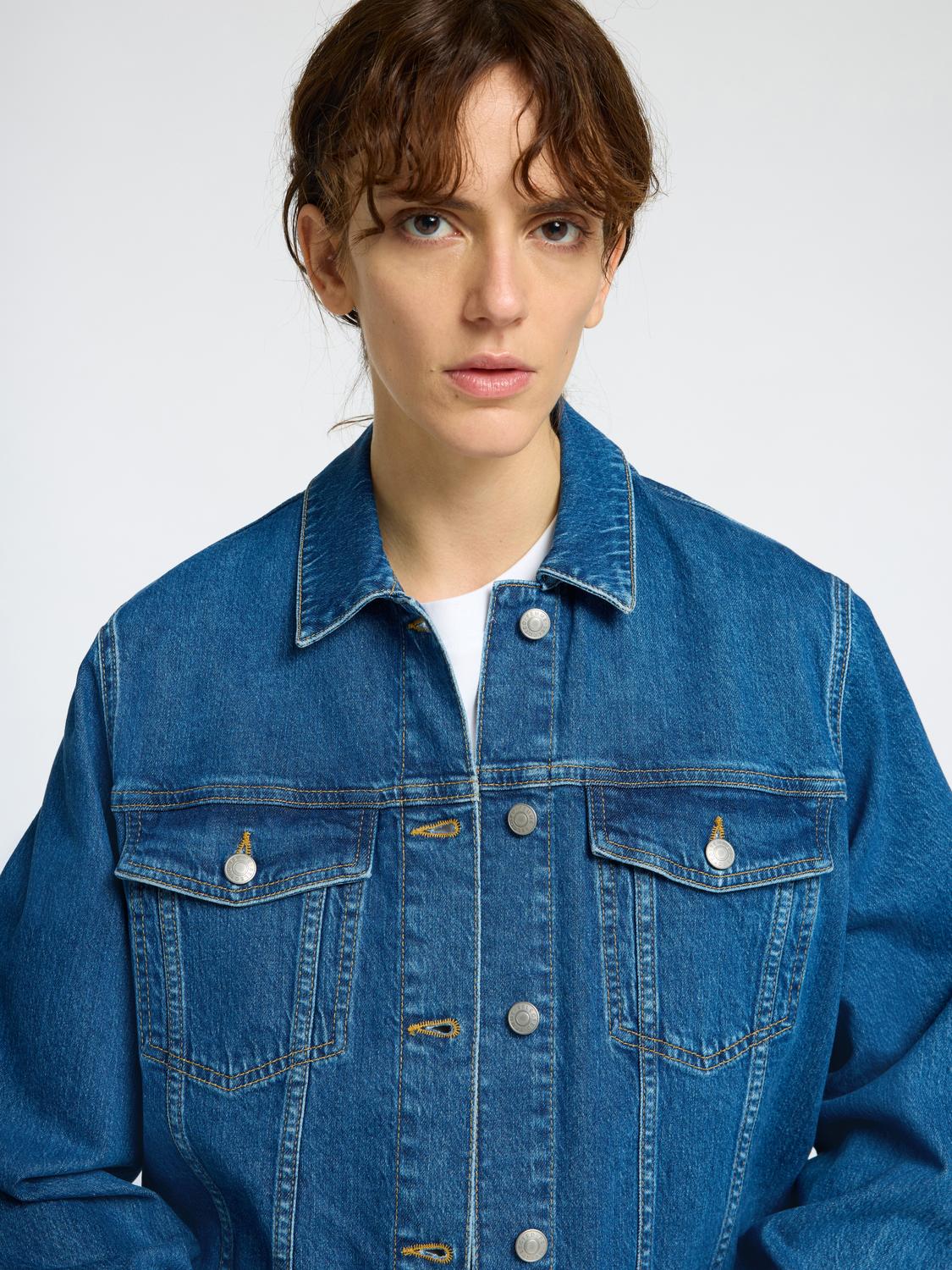 Cena Denim Jakke - Blå/ Medium Blue Denim