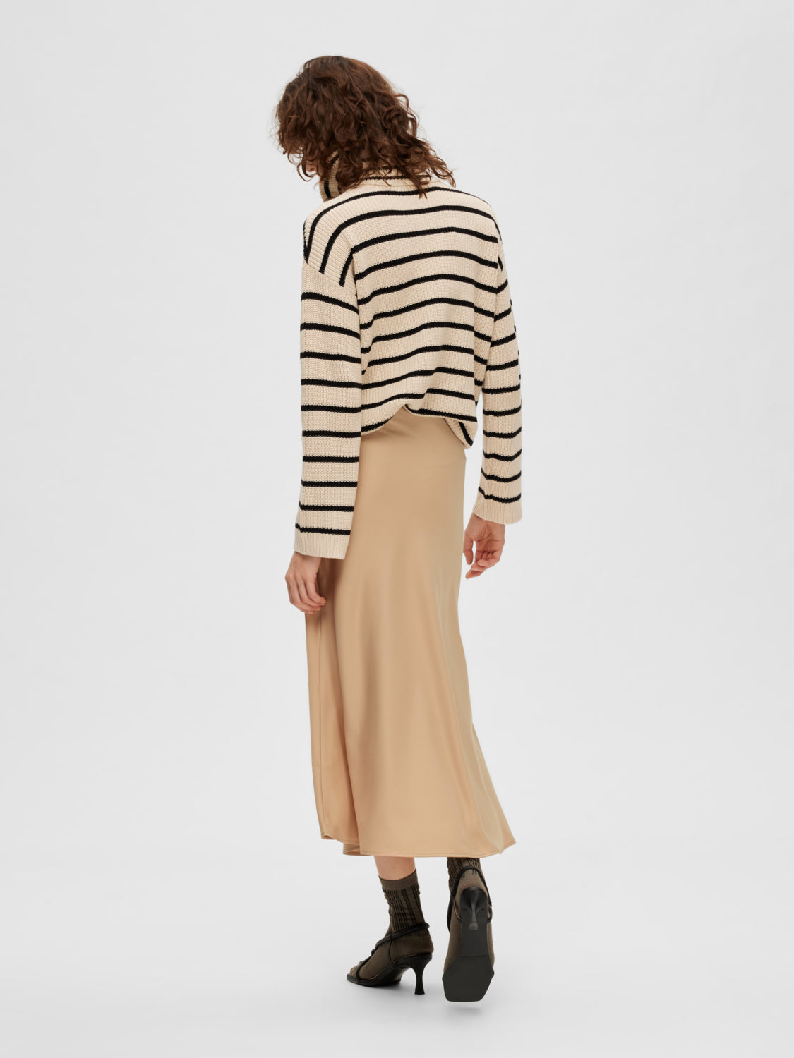 Lena langt Skjørt - Beige