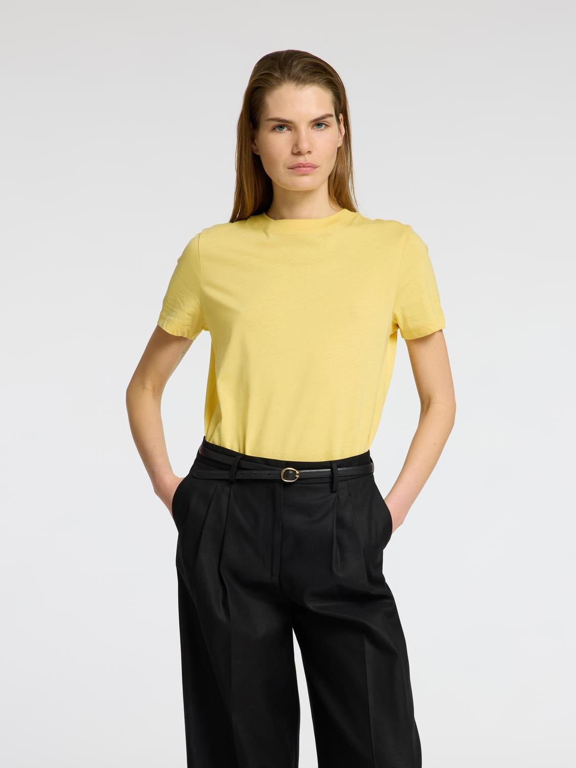My Essential O-Neck T-Shirt - Gul/ Sundress