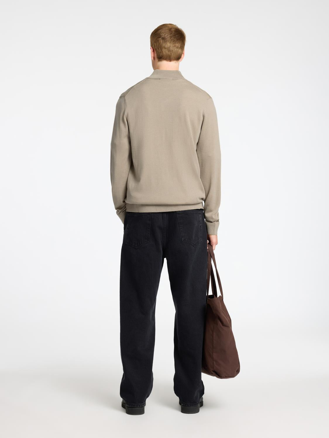 Tray Half zip Genser - Beige/ Kelp
