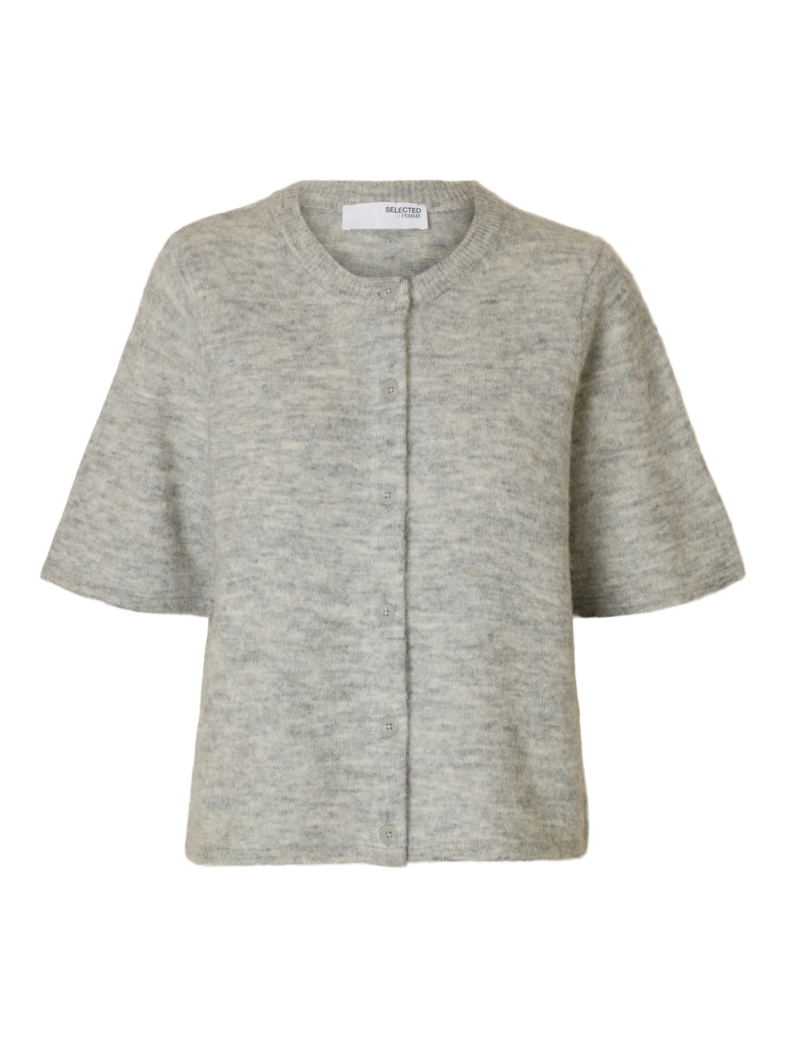 Lulu 2/4 Strikket Cardigan - Grå/ Light Grey Melange