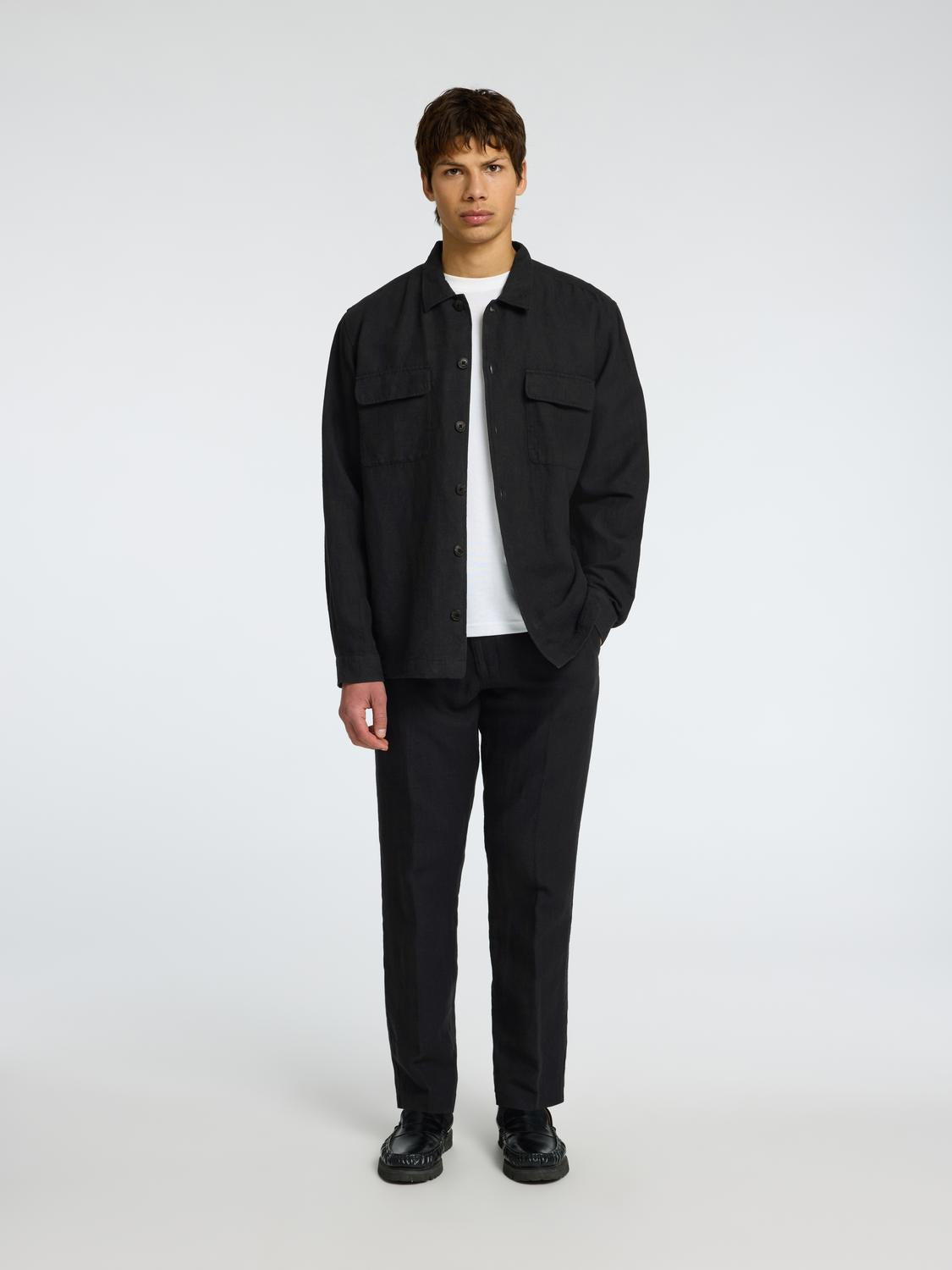 Leroy Lin Overshirt - Sort/ Black