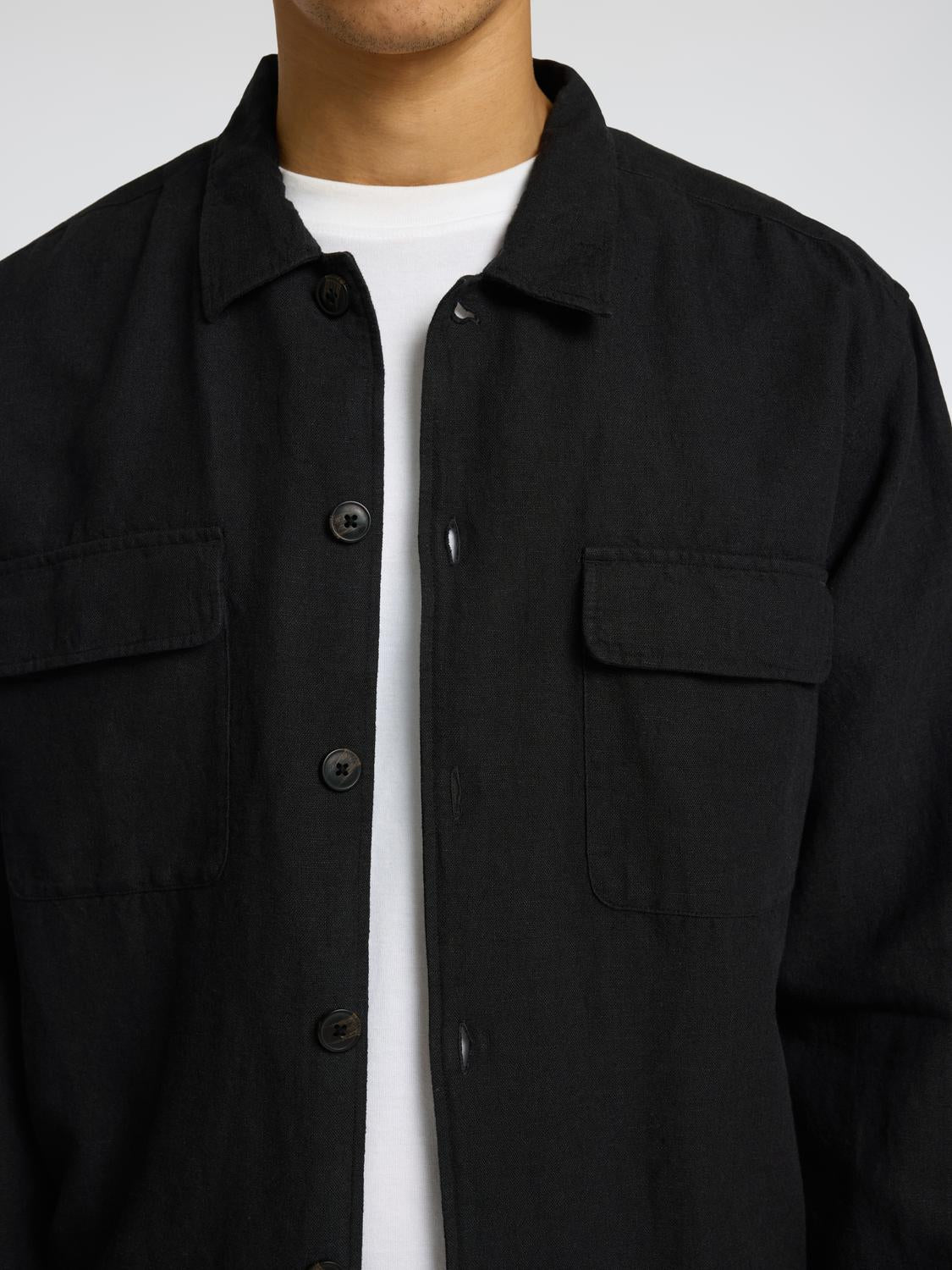 Leroy Lin Overshirt - Sort/ Black