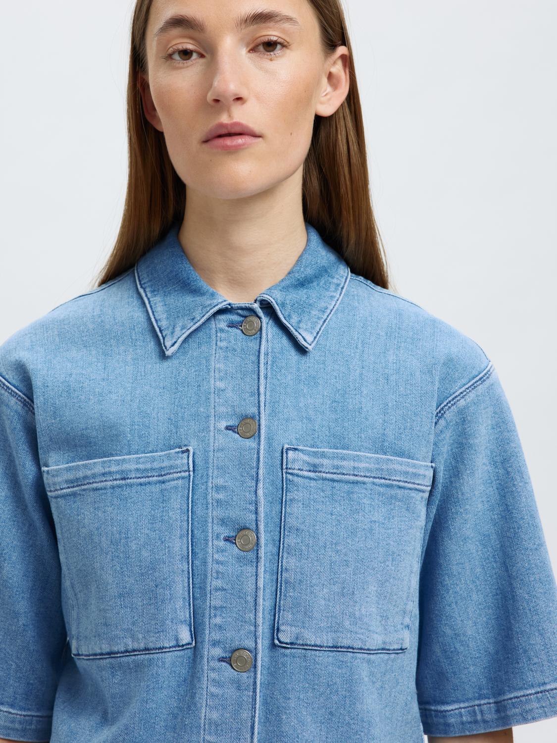 Anya Denim Skjørt - Blå/ Light Blue Denim