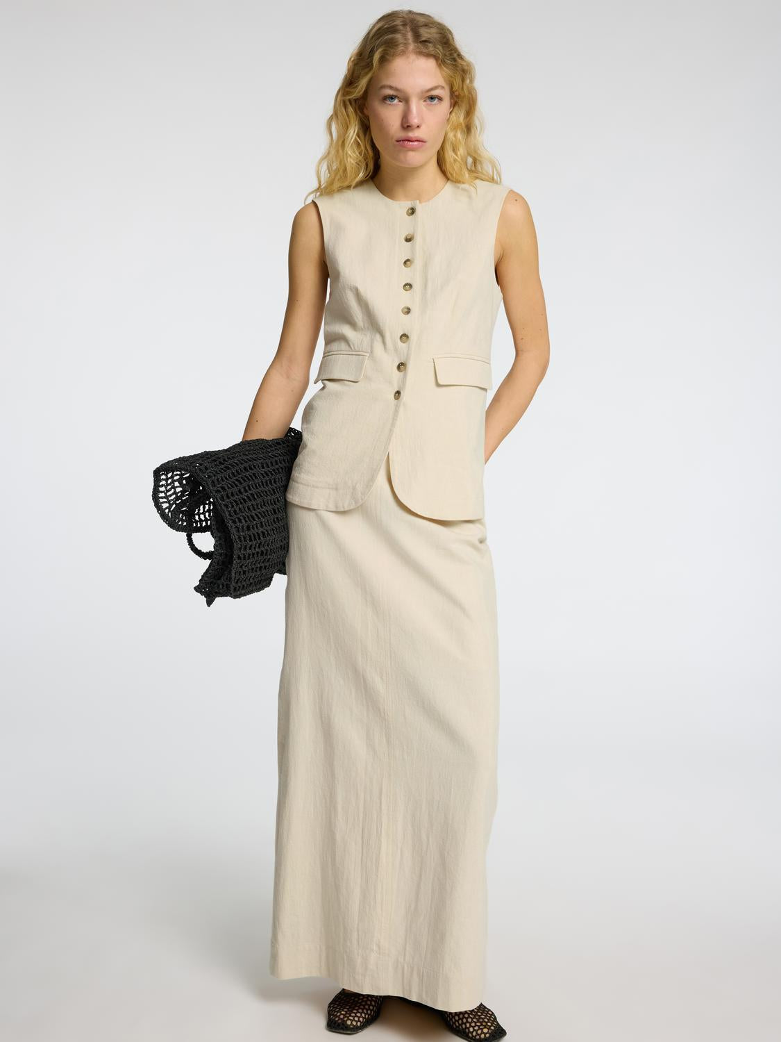 Iluna Vest - Beige/ Sandshell