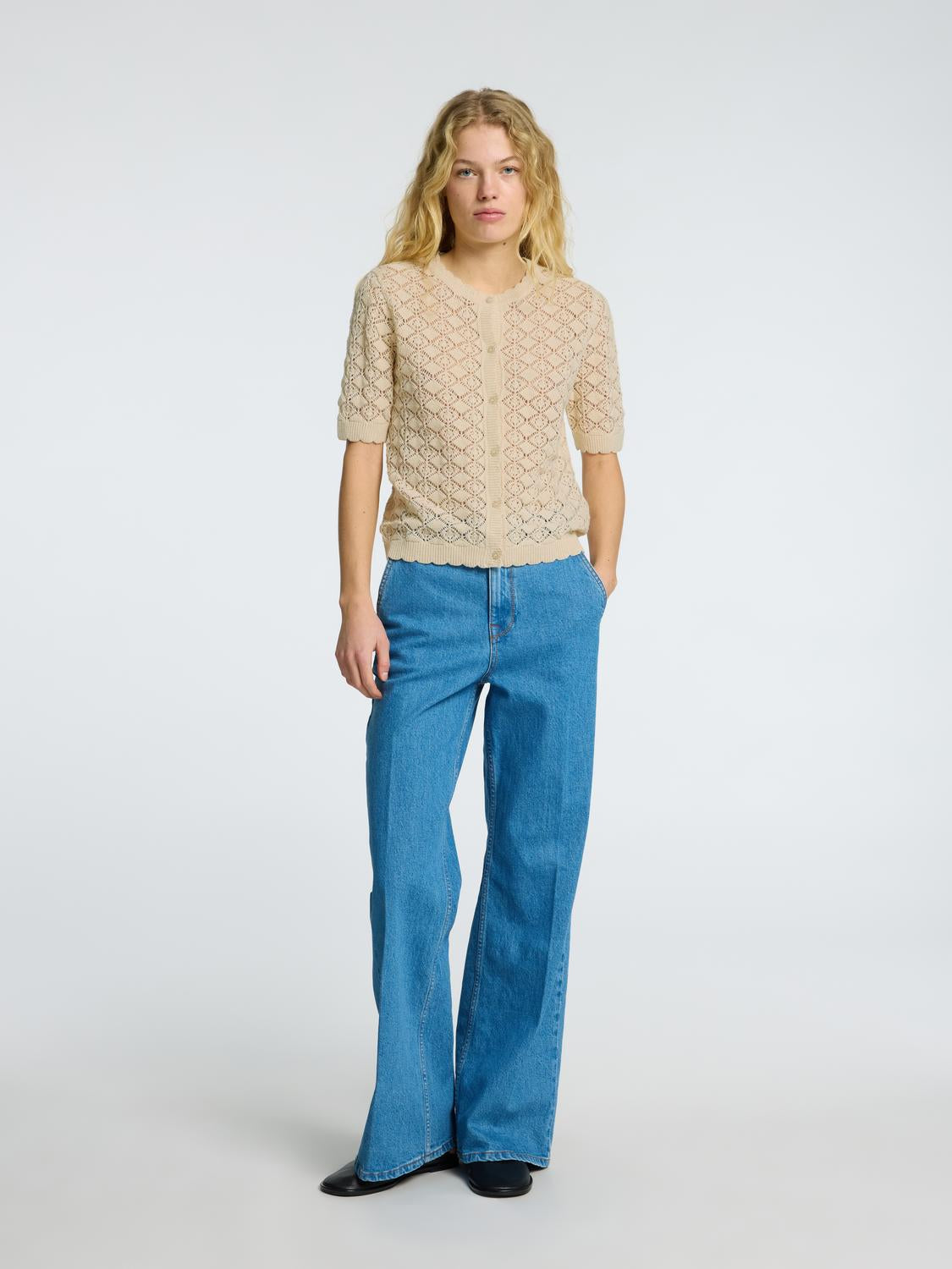 Sofia Strikket Cardigan - Beige/ Birch