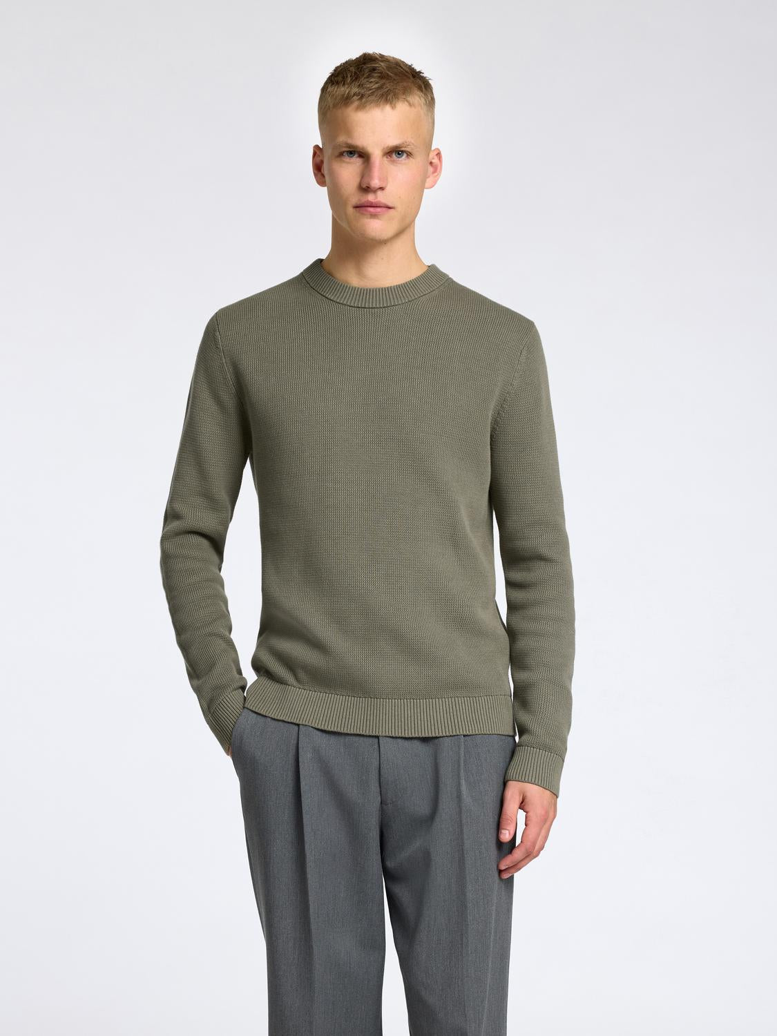Dane Crew Neck Genser - Grønn/ Vetiver