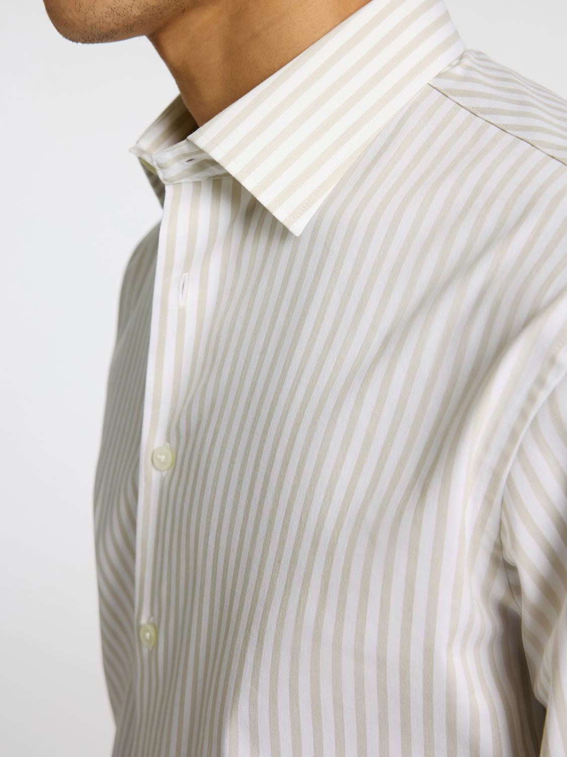 Slim Performance Skjorte - Beige/ Sand