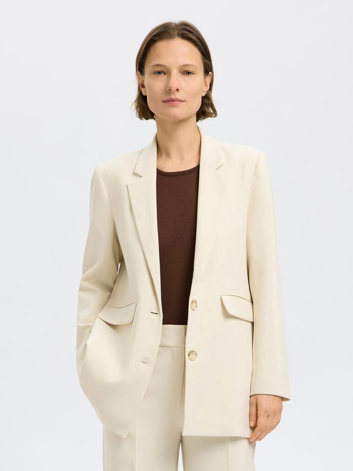 Rita Blazer - Beige/ Birch