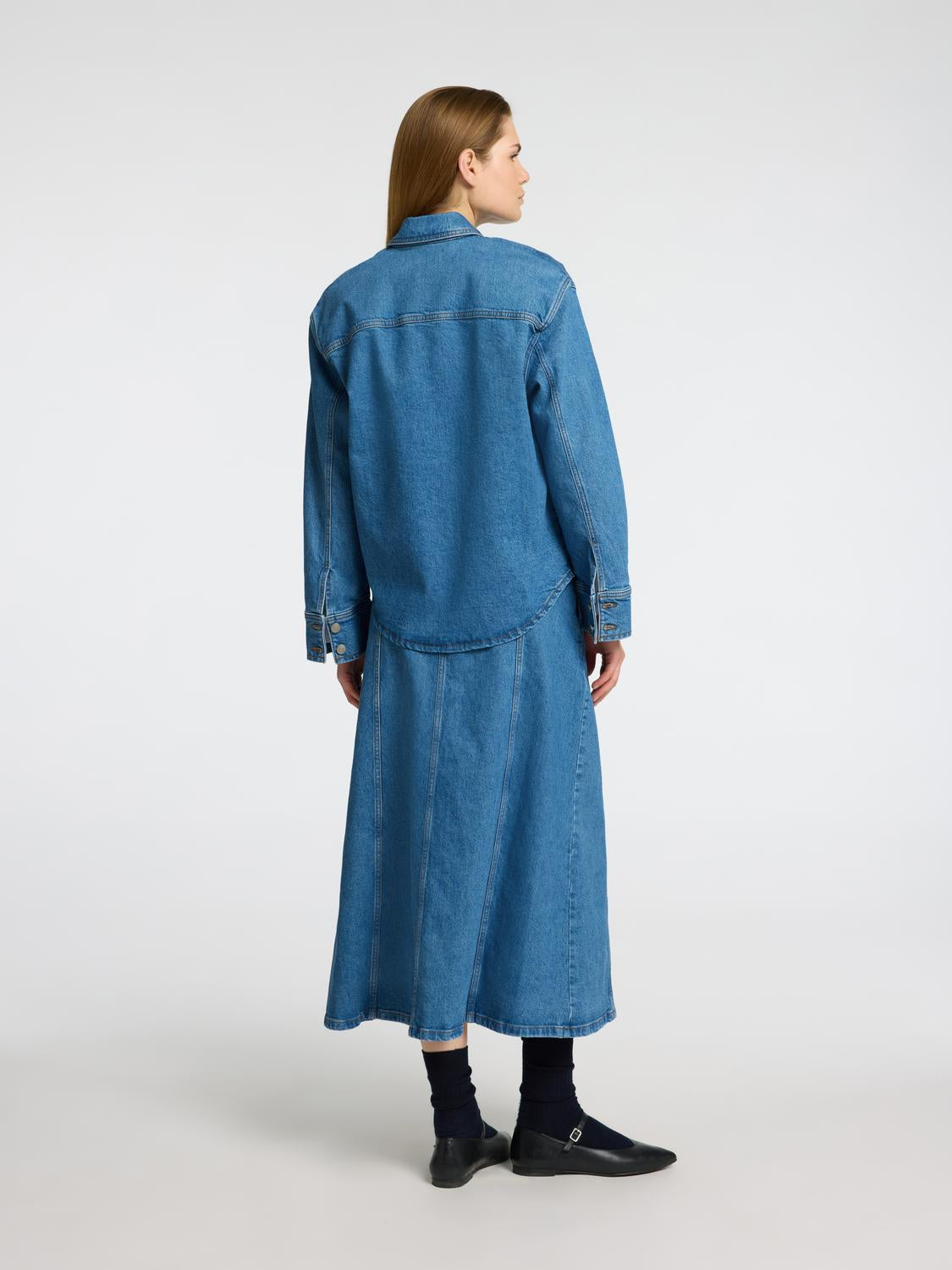 Evelyn Denim Skjorte - Blå/ Medium Blue Denim