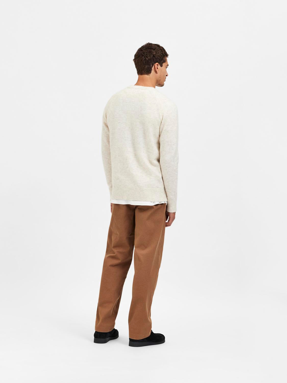 Rai Strikket Genser - Beige/ Oatmeal