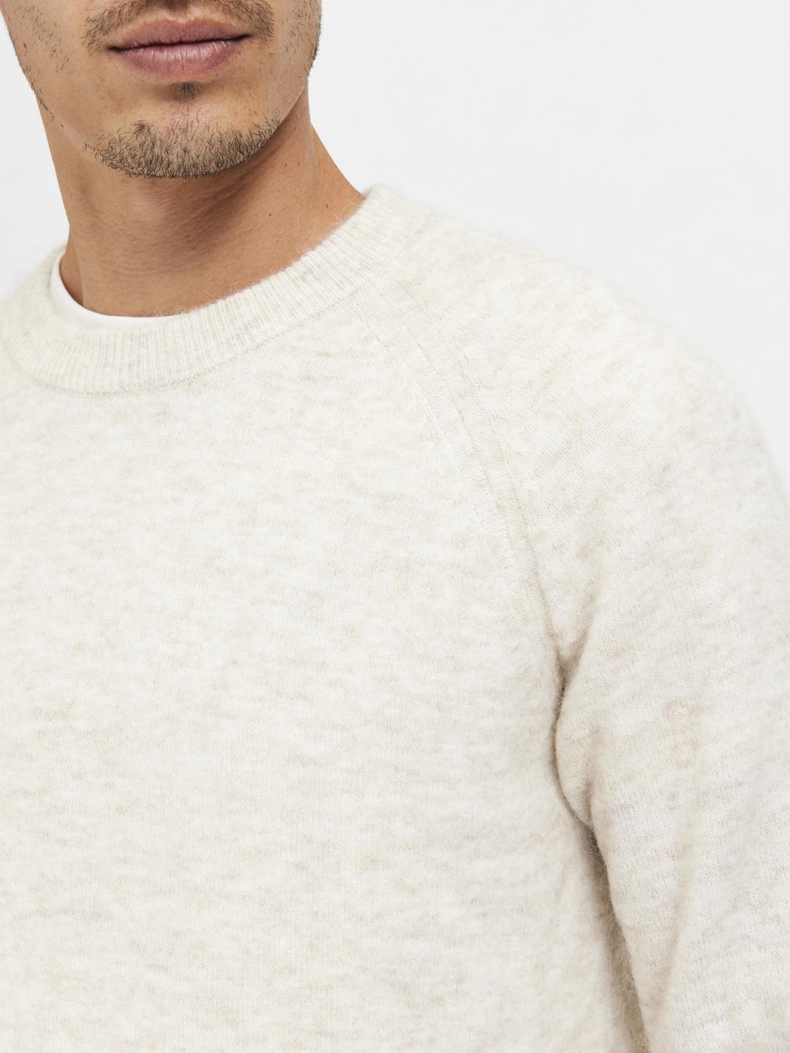 Rai Strikket Genser - Beige/ Oatmeal