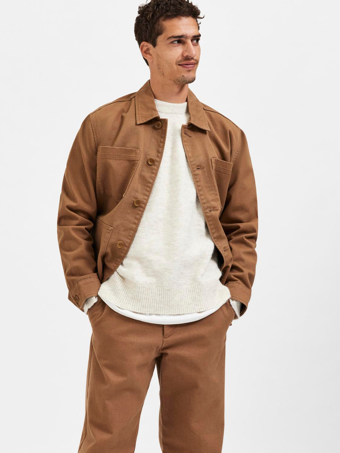 Rai Strikket Genser - Beige/ Oatmeal
