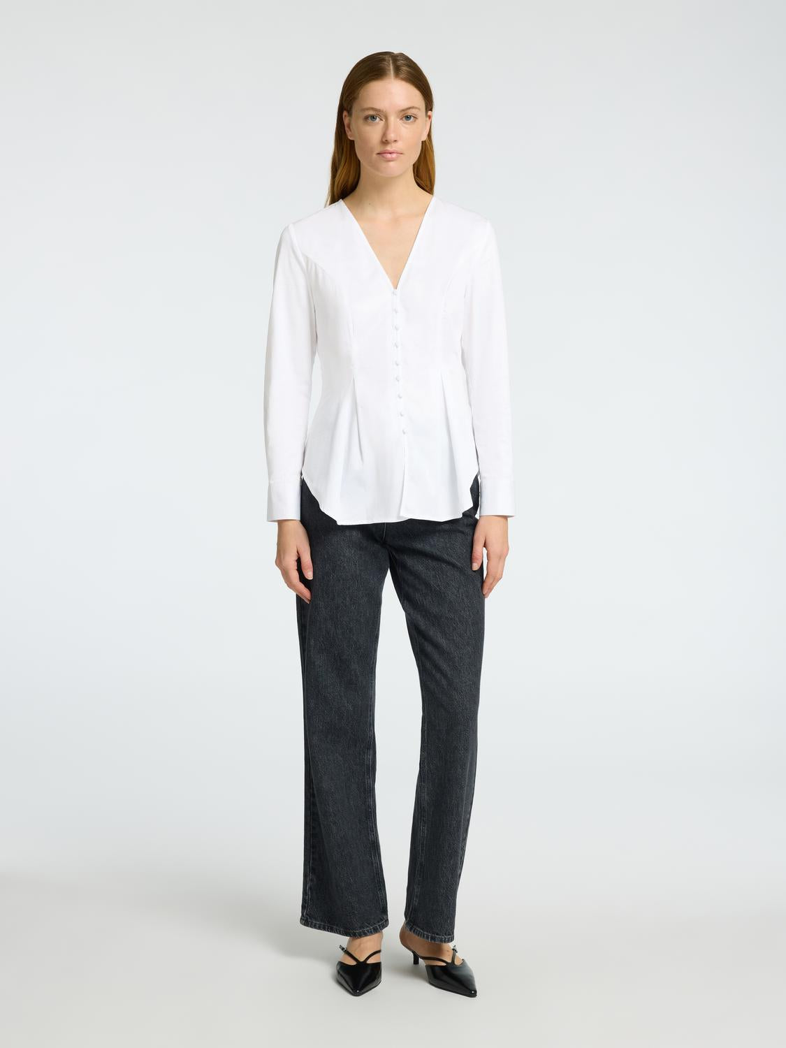 Naja Smal Skjorte - Hvit/ Bright White