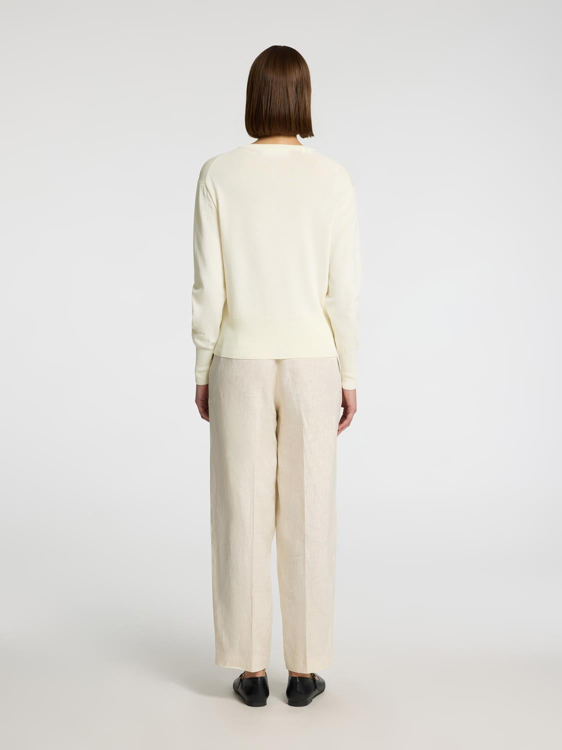 Calo Strikket Cardigan - Beige/ Birch