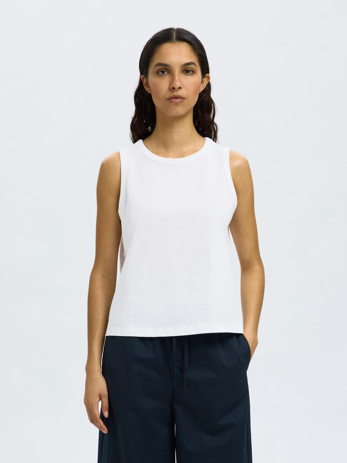 Essential Tank-Top - Hvit/ Bright White
