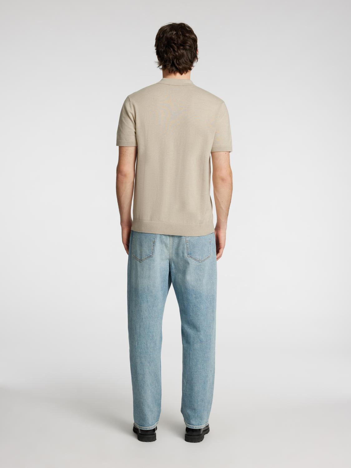 Berg Kort Arm Polo Skjorte - Beige/ Oatmeal