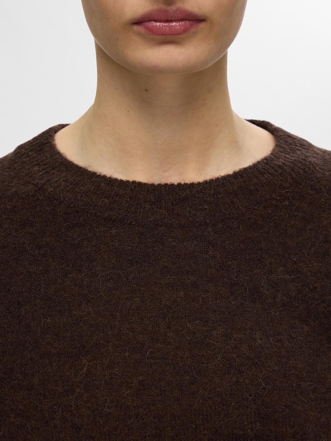 Lulu Strikket Genser - Brun/ Coffee Bean