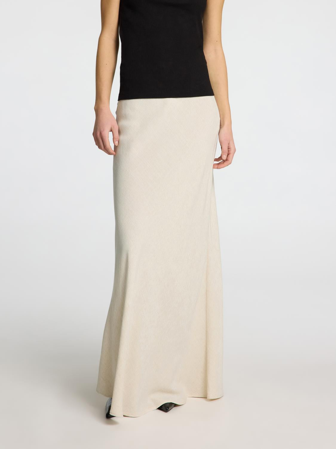 Viva-Lena Langt Skjørt - Beige/ Sandshell