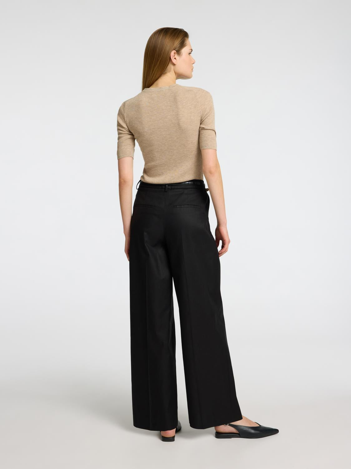 Ingrid Strikket Topp - Beige/ Island Fossil